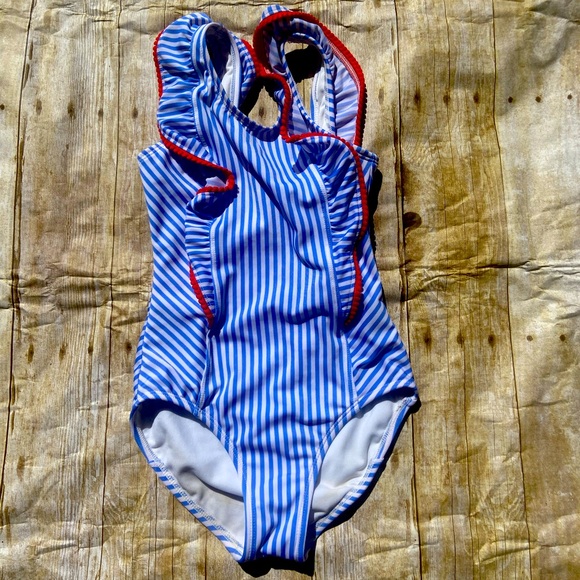 Cat & Jack Other - 2/$20, 3/$24 Red white & blue 1-piece with ruffle detail